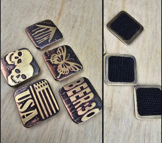 Brass handmade Ranger-Eye Patches Velcro Backed